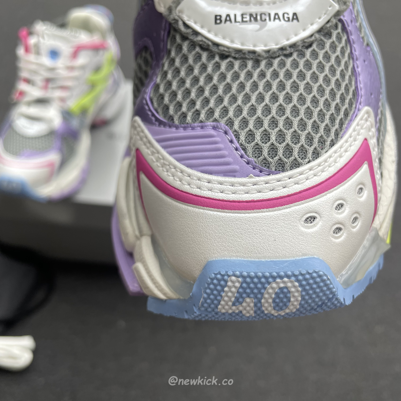 Balenciaga Runner Leather Free Grey Light Purple Neon Yellow White 677403w3rbp1745 (3) - newkick.app