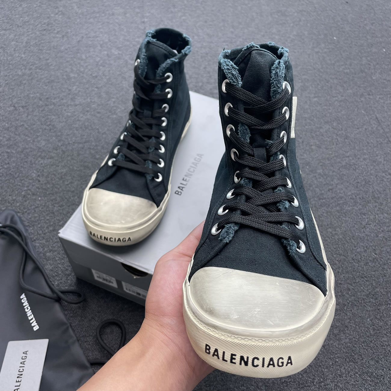 Balenciaga Paris High Top Black 688752w3rc11090 (4) - newkick.app