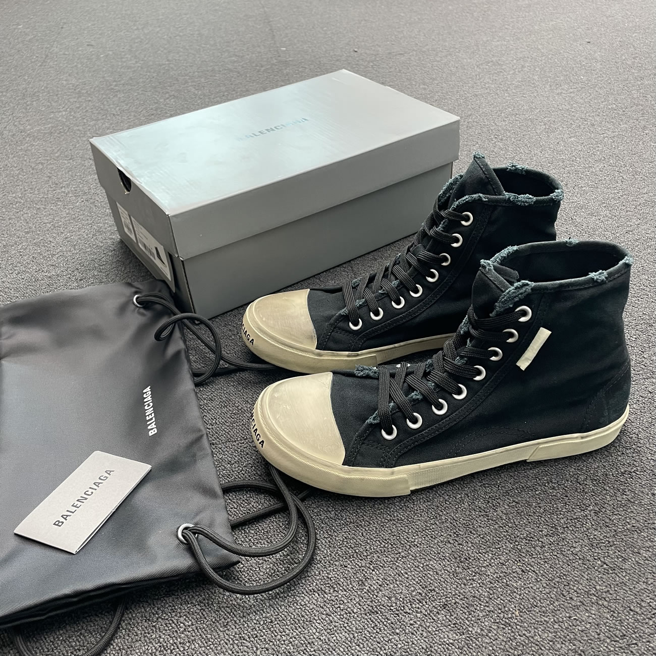 Balenciaga Paris High Top Black 688752w3rc11090 (6) - newkick.app