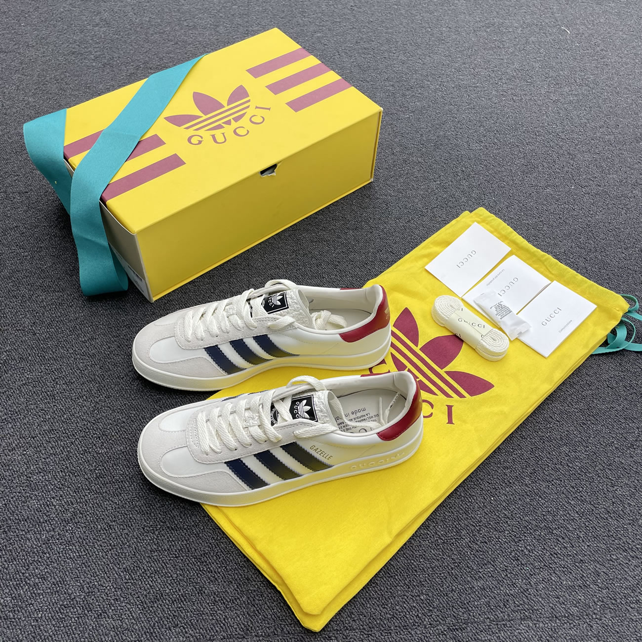 Adidas X Gucci Gazelle White 707847utt109060 (6) - newkick.app