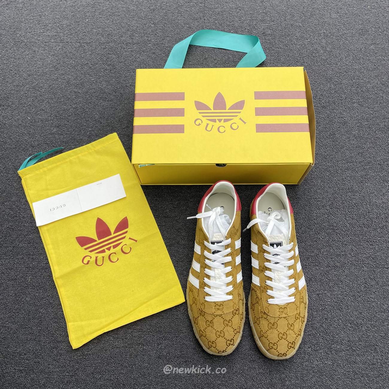 Adidas Gazelle Gucci Original Gg Beige Brown 707868 Uwv20 7162 (10) - newkick.app