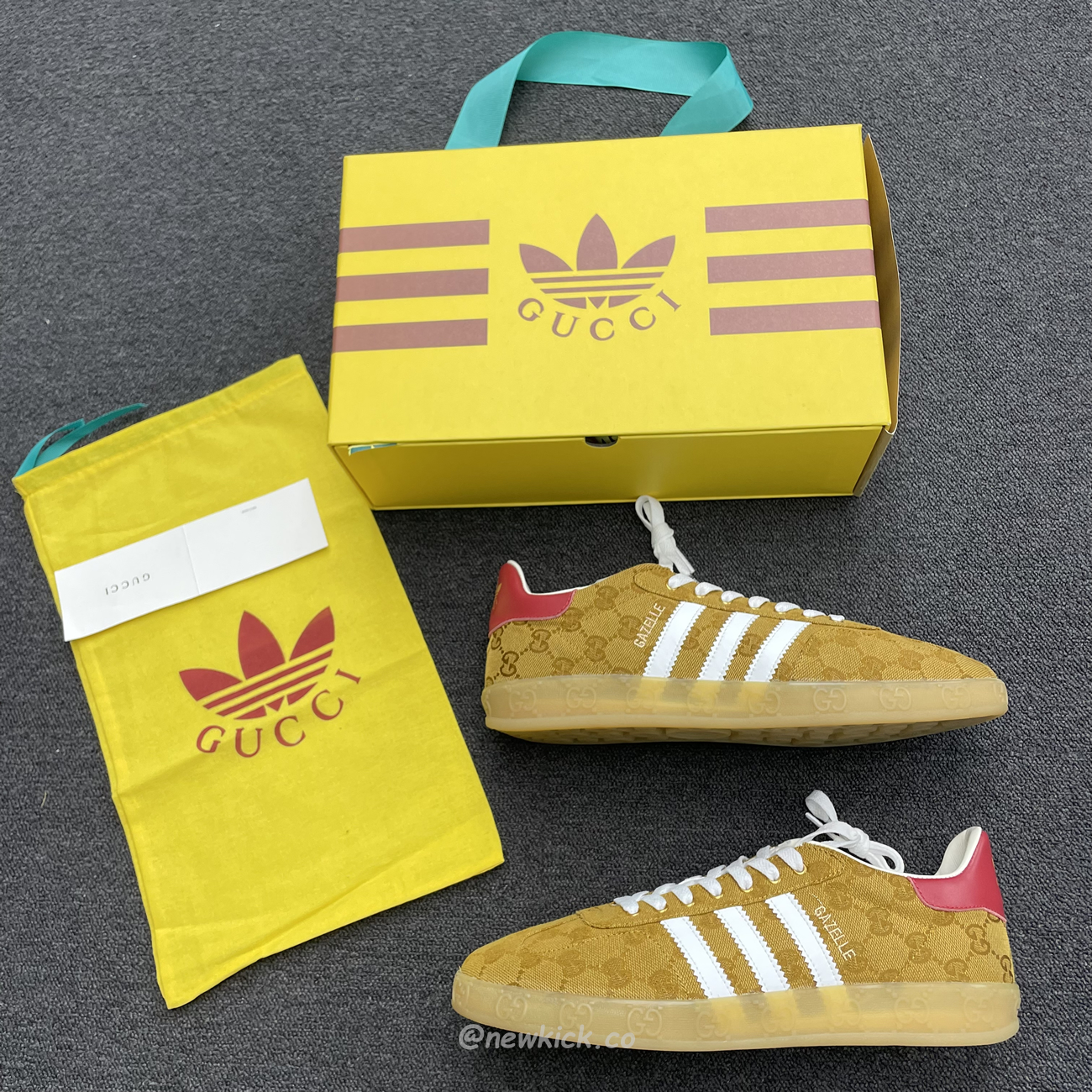 Adidas Gazelle Gucci Original Gg Beige Brown 707868 Uwv20 7162 (8) - newkick.app