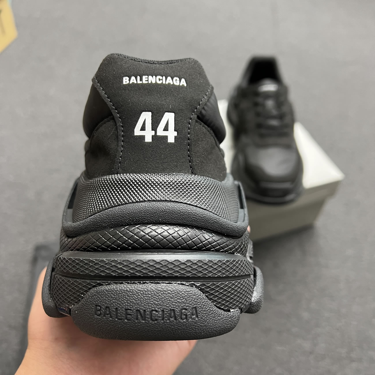 Balenciaga Triple S Nylon Black Bule 710157 W3cu1 1000 (2) - newkick.app