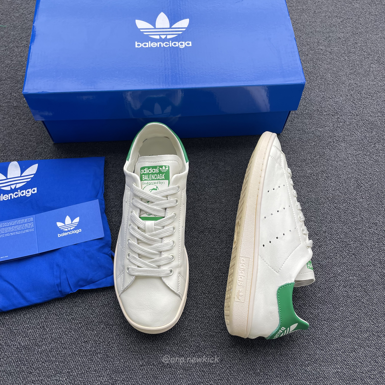 Adidas X Balenciaga Stan Smith Worn Out Off White Green 721835 Wbdv4 9703 (4) - newkick.app