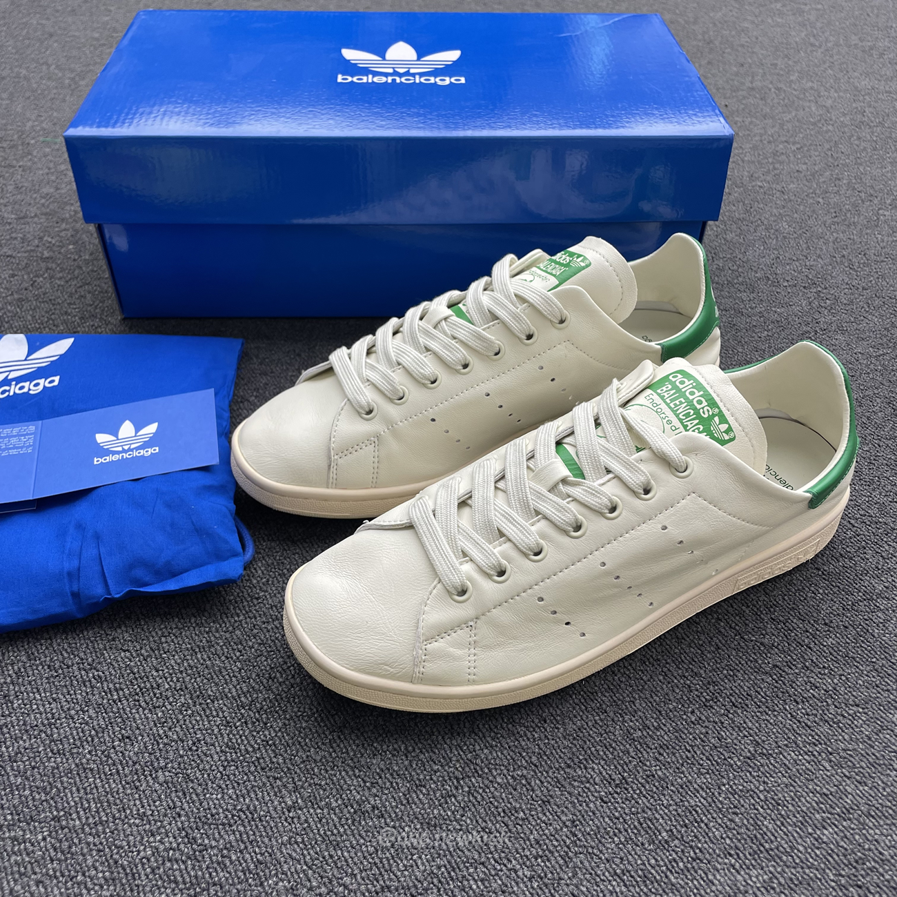 Adidas X Balenciaga Stan Smith Worn Out Off White Green 721835 Wbdv4 9703 (5) - newkick.app