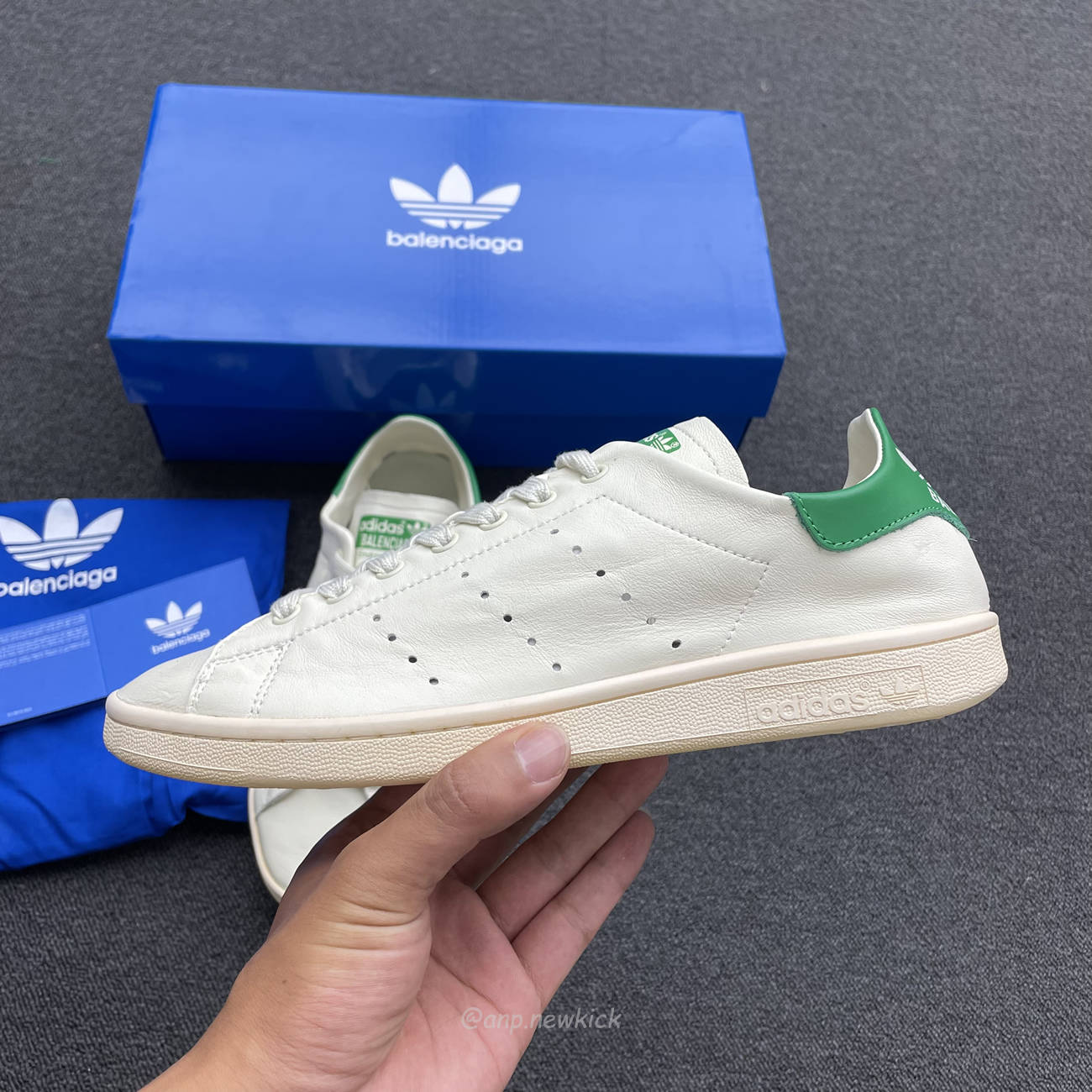 Adidas X Balenciaga Stan Smith Worn Out Off White Green 721835 Wbdv4 9703 (6) - newkick.app