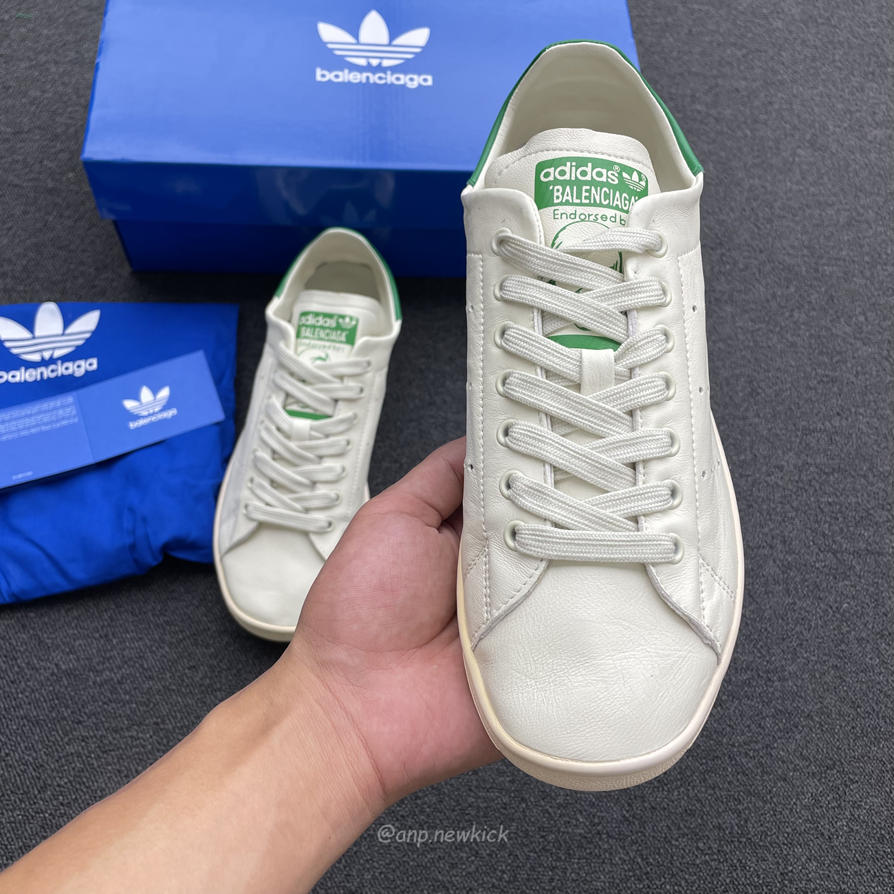 Adidas X Balenciaga Stan Smith Worn Out Off White Green 721835 Wbdv4 9703 (9) - newkick.app