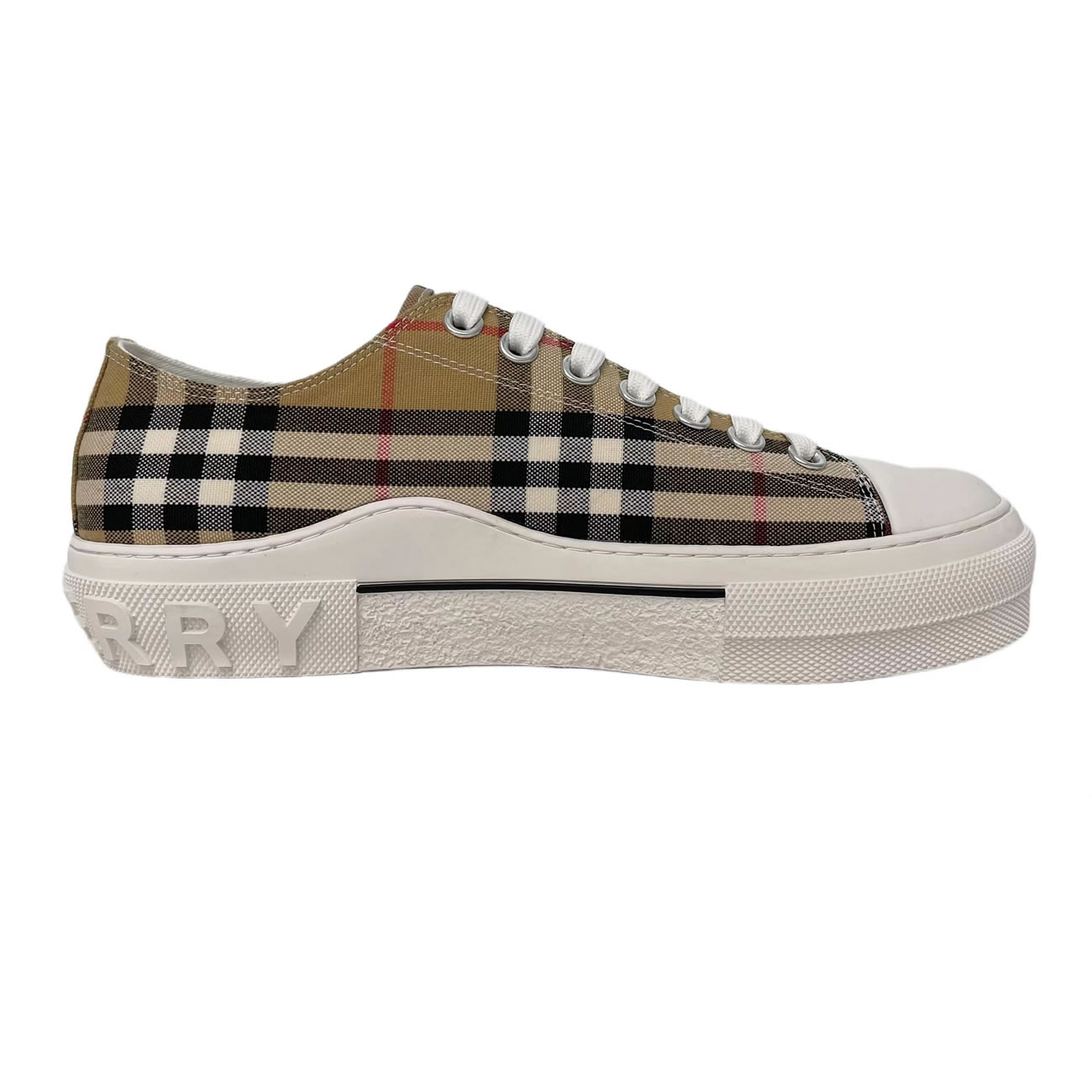 Burberry Vintage Check Cotton Sneakers Archive Beige White W 80505061 (11) - newkick.app