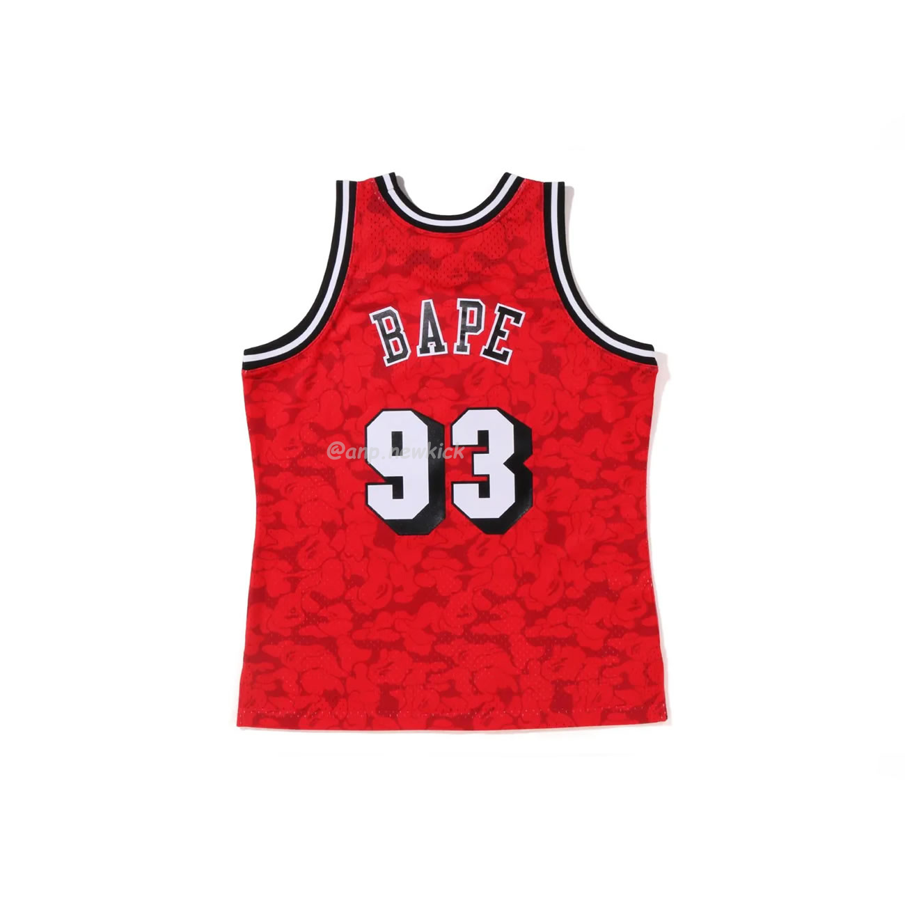 A Bathing Ape X Mitchell Ness New Jersey Nets Jersey Black Red Blue (4) - newkick.app