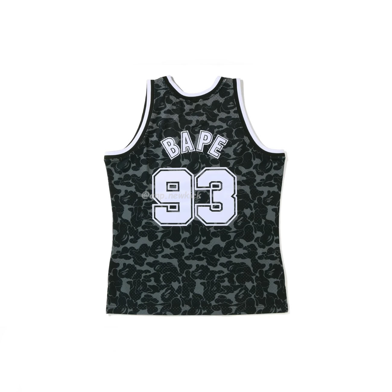 A Bathing Ape X Mitchell Ness New Jersey Nets Jersey Black Red Blue (5) - newkick.app