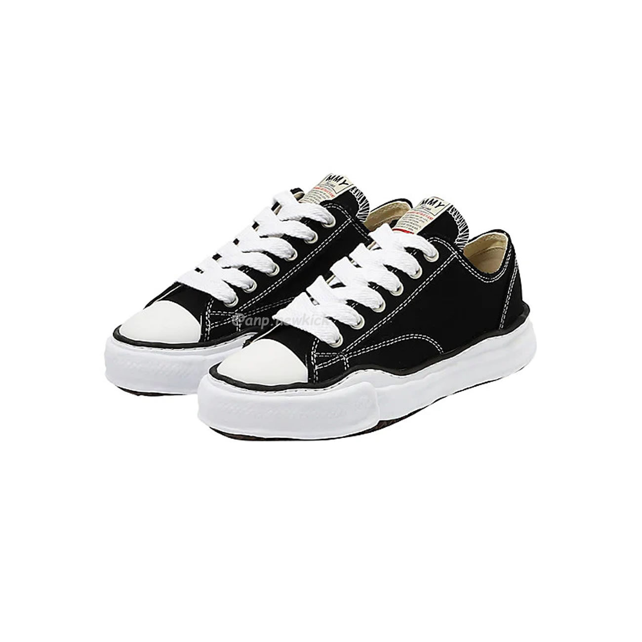 Maison Mihara Yasuhiro Peterson Low Canvas Black A01fw702 (2) - newkick.app