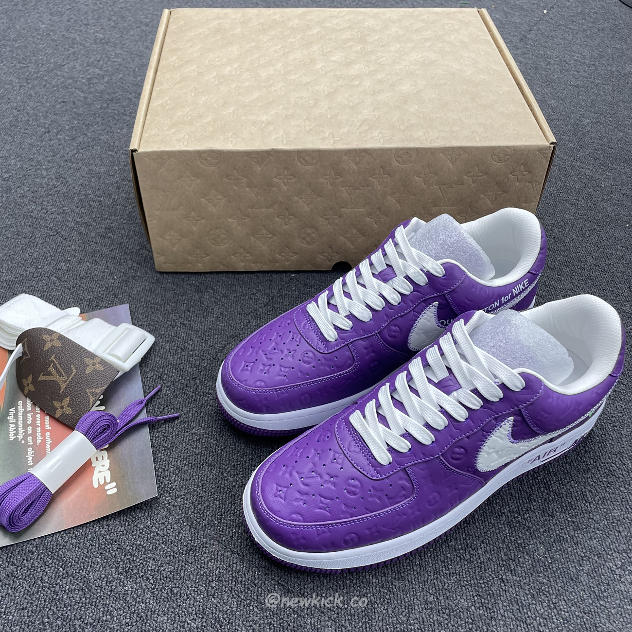 Lv X Nike Air Force 1 Low Purple (2) - newkick.app