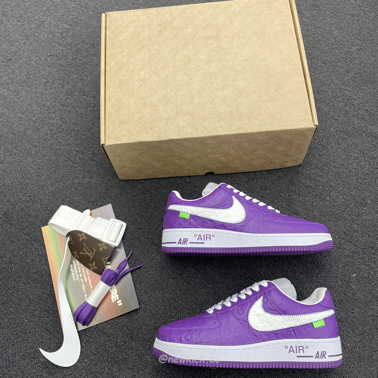 Lv X Nike Air Force 1 Low Purple (9) - newkick.app