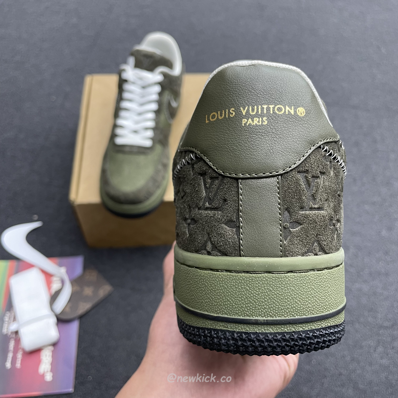 Lv X Nike Air Force 1 Low Green (3) - newkick.app