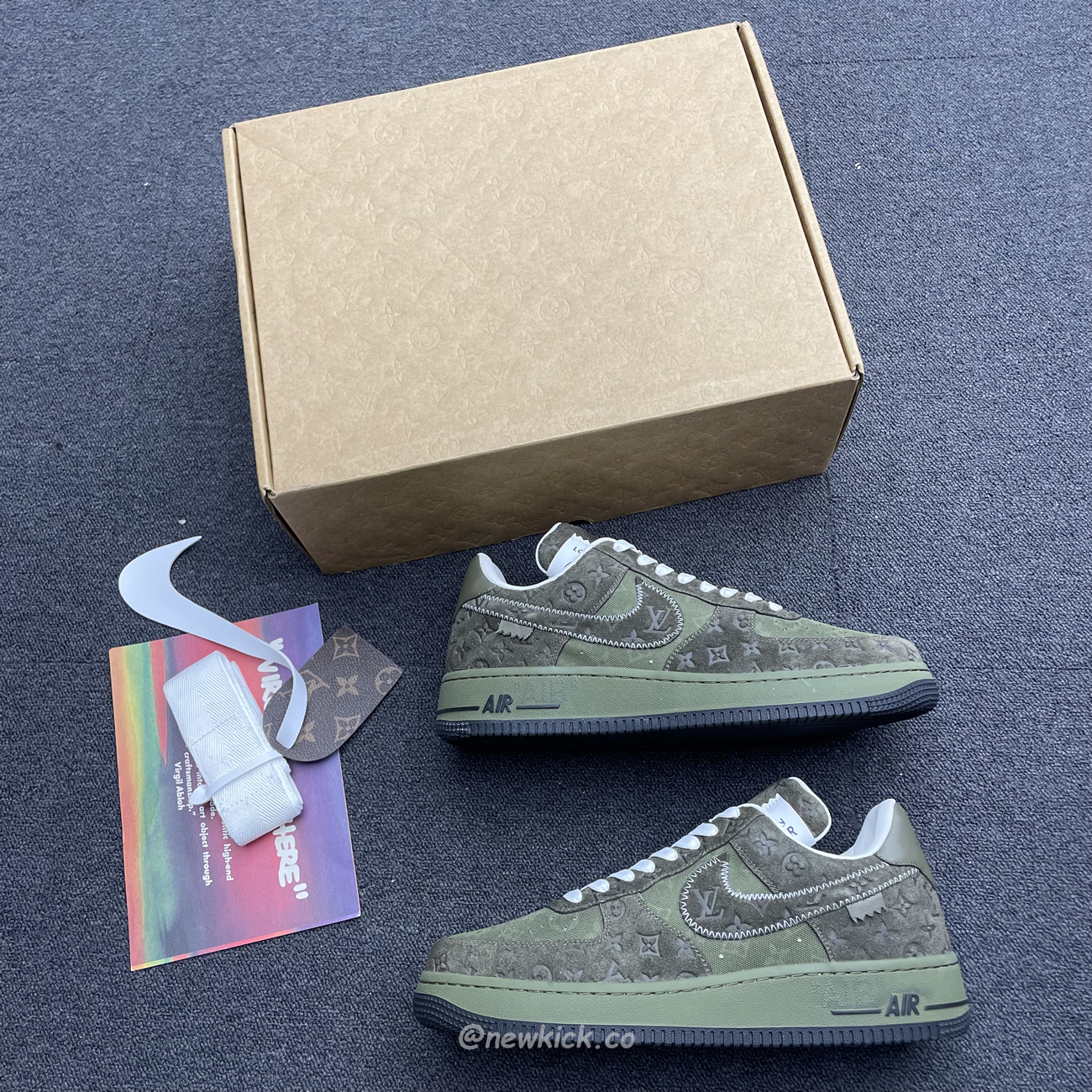 Lv X Nike Air Force 1 Low Green (4) - newkick.app