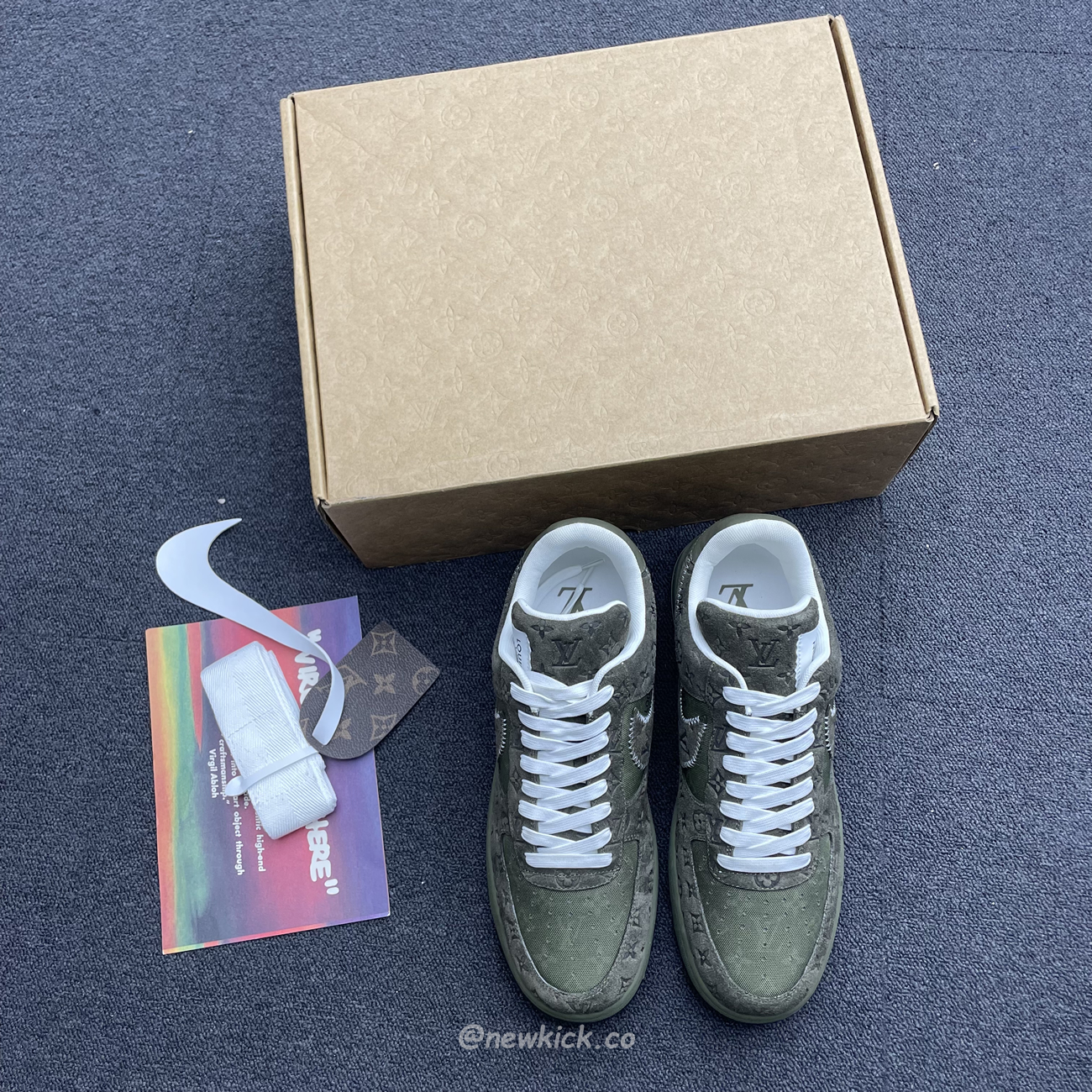 Lv X Nike Air Force 1 Low Green (5) - newkick.app