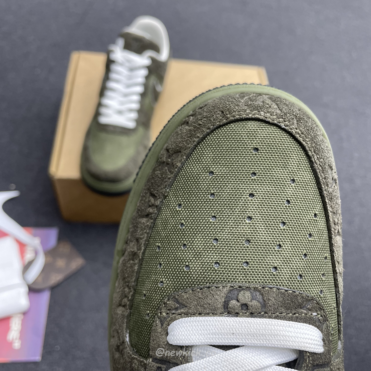 Lv X Nike Air Force 1 Low Green (6) - newkick.app