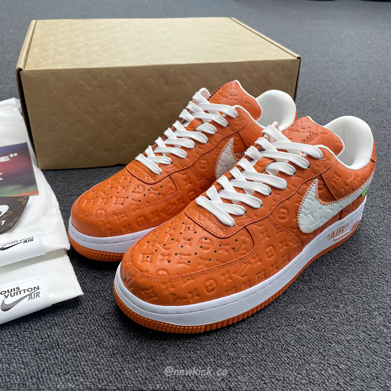 Lv X Nike Air Force 1 Low Orange (2) - newkick.app