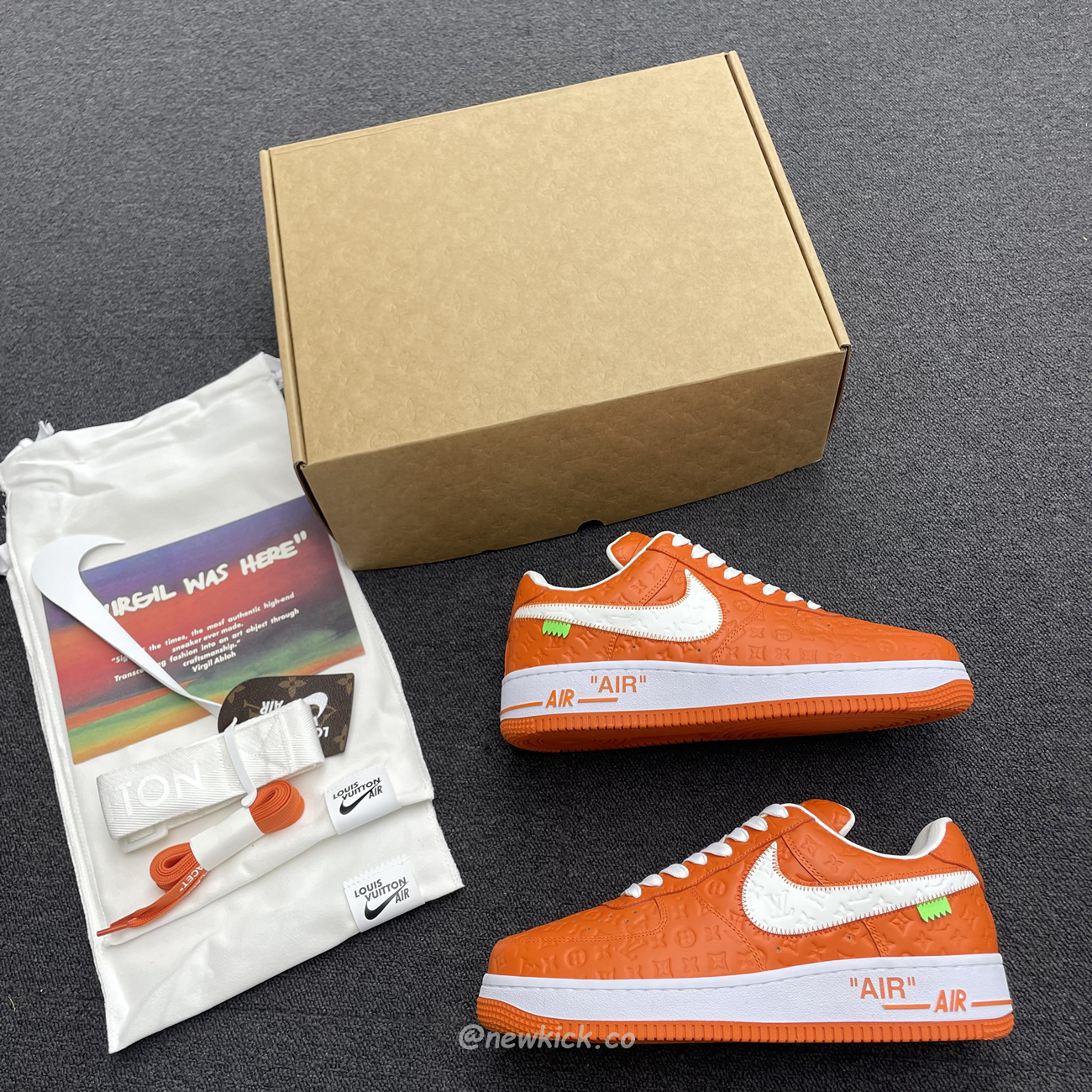 Lv X Nike Air Force 1 Low Orange (6) - newkick.app