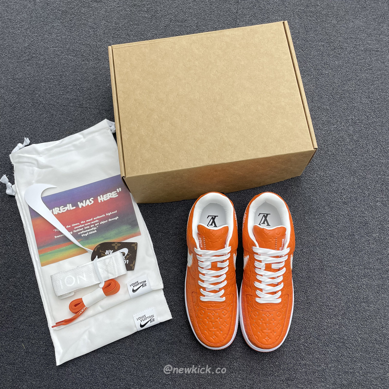 Lv X Nike Air Force 1 Low Orange (7) - newkick.app