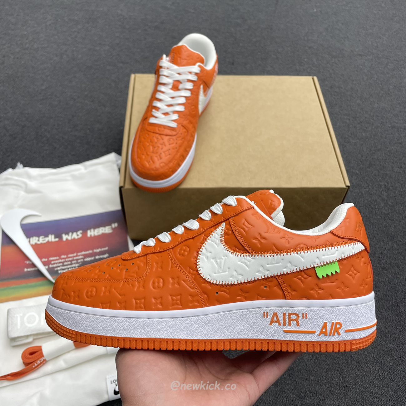 Lv X Nike Air Force 1 Low Orange (8) - newkick.app