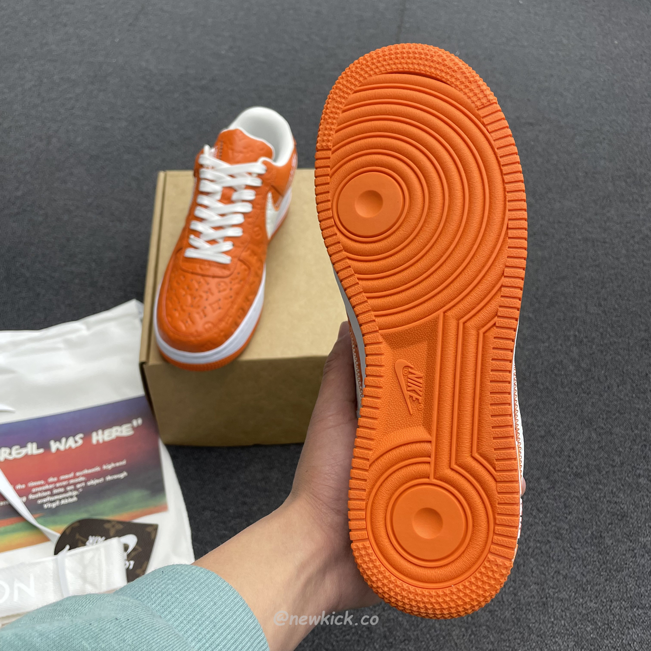 Lv X Nike Air Force 1 Low Orange (9) - newkick.app