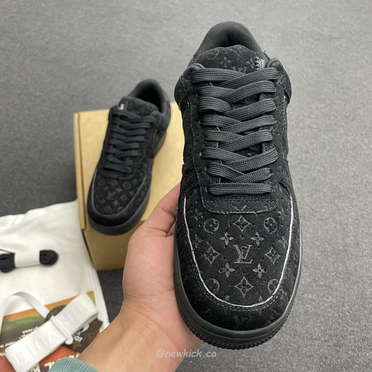 Louis Vuitton Nike Air Force 1 Low By Virgil Abloh Black (10) - newkick.app