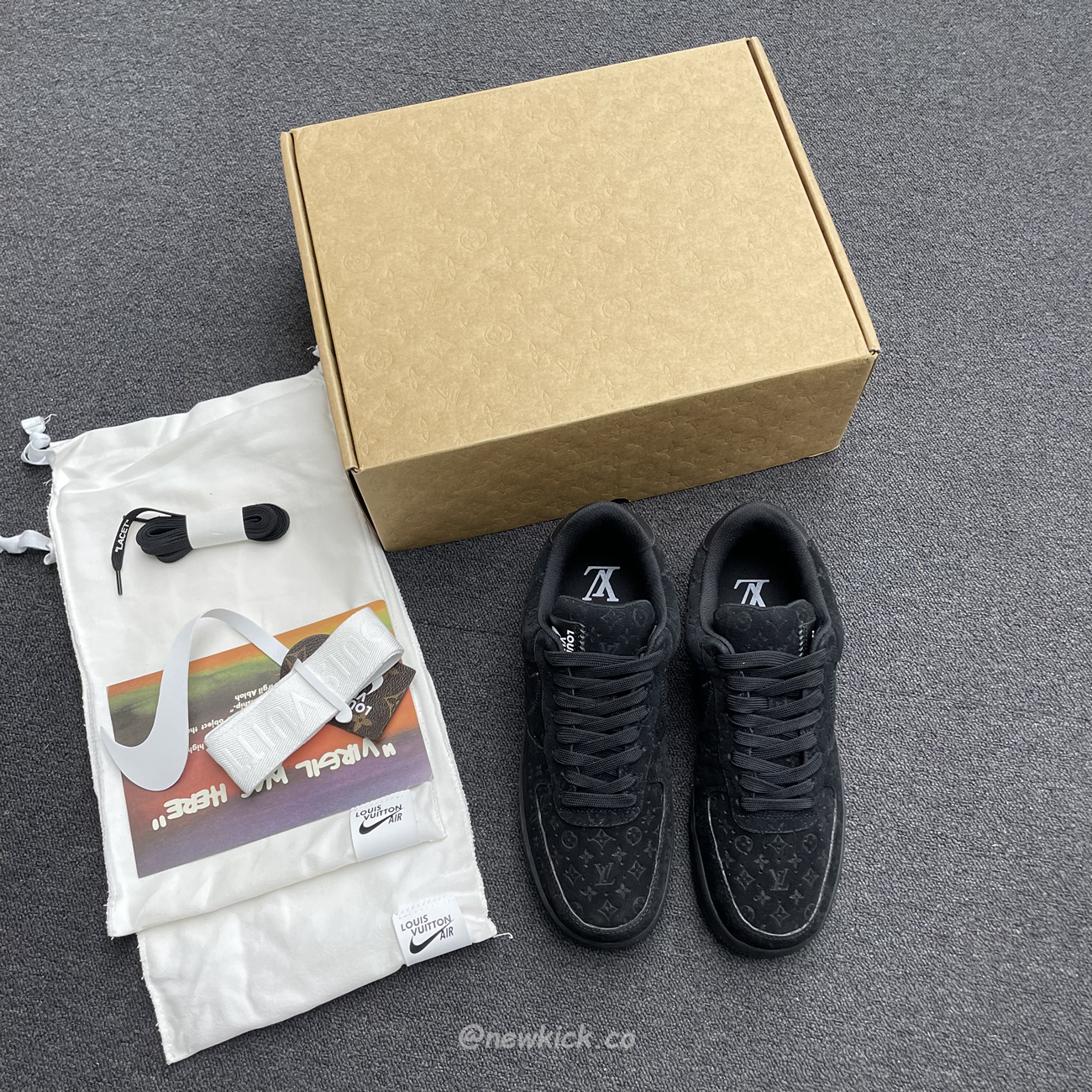 Louis Vuitton Nike Air Force 1 Low By Virgil Abloh Black (11) - newkick.app