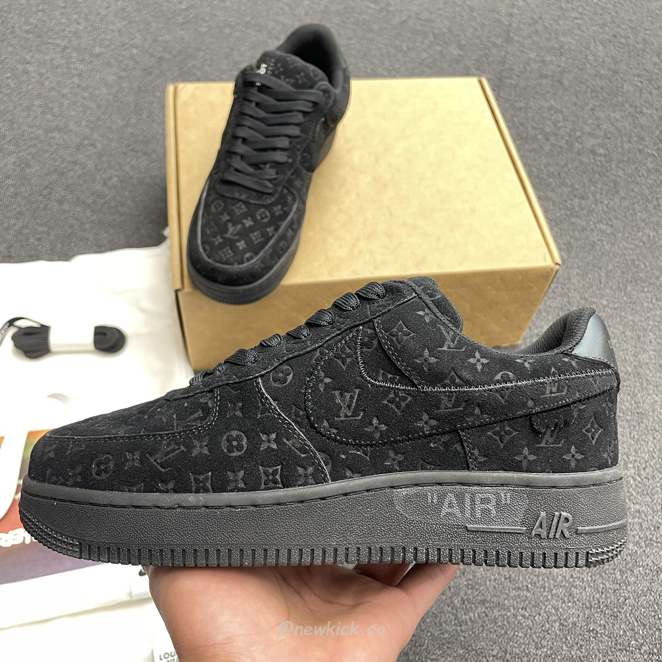 Louis Vuitton Nike Air Force 1 Low By Virgil Abloh Black (7) - newkick.app