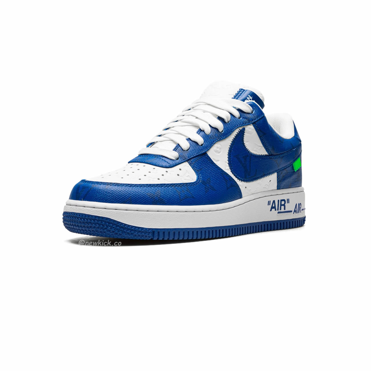 Louis Vuitton Nike Air Force 1 Low By Virgil Abloh White Green Royal (14) - newkick.app