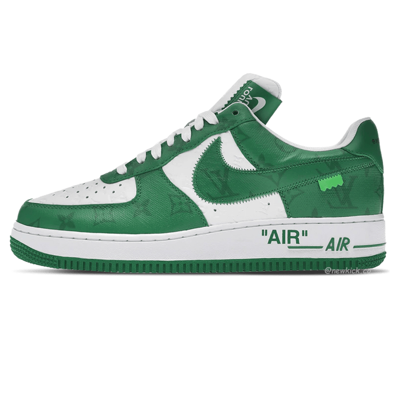 Louis Vuitton Nike Air Force 1 Low By Virgil Abloh White Green Royal (20) - newkick.app