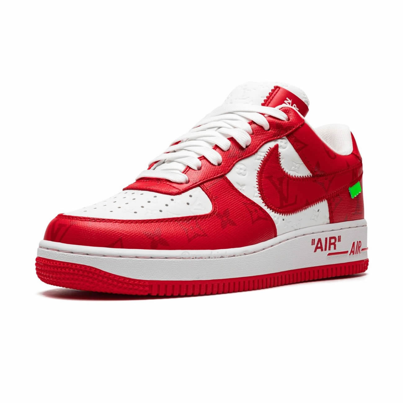 Louis Vuitton Nike Air Force 1 Low By Virgil Abloh White Green Royal (40) - newkick.app