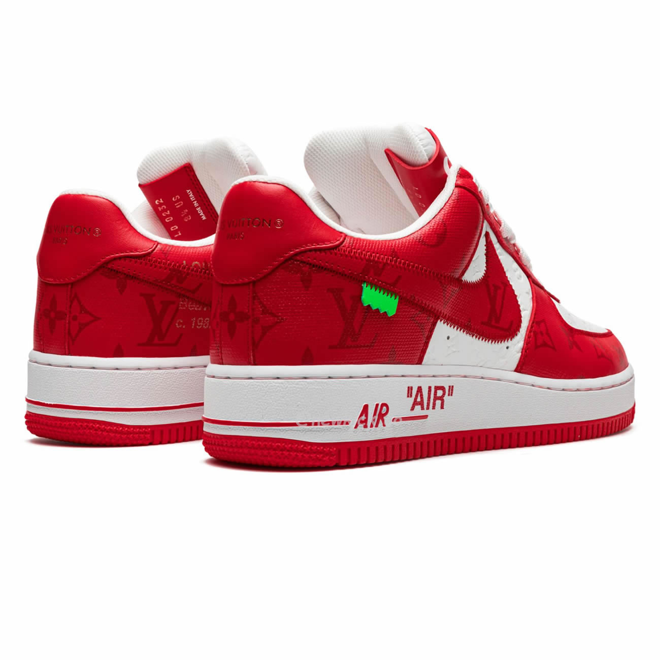 Louis Vuitton Nike Air Force 1 Low By Virgil Abloh White Green Royal (43) - newkick.app