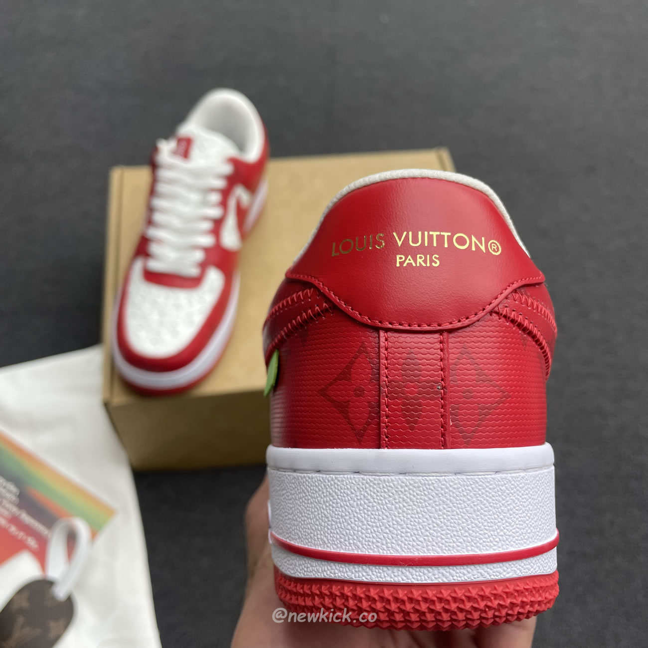 Louis Vuitton Nike Air Force 1 Low By Virgil Abloh White Green Royal (51) - newkick.app