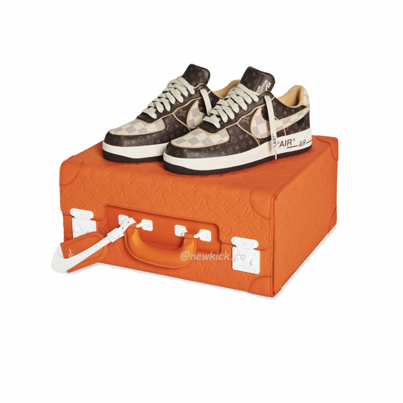 Nike Air Force 1 Low Louis Vuitton Monogram Brown Damier Azur (2) - newkick.app