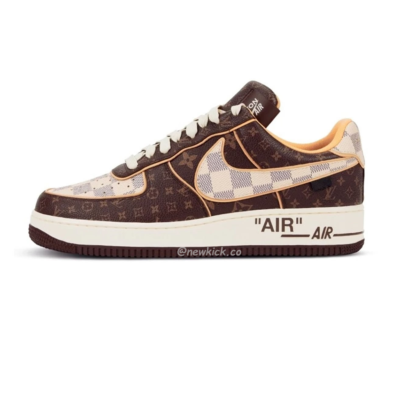 Nike Air Force 1 Low Louis Vuitton Monogram Brown Damier Azur (9) - newkick.app