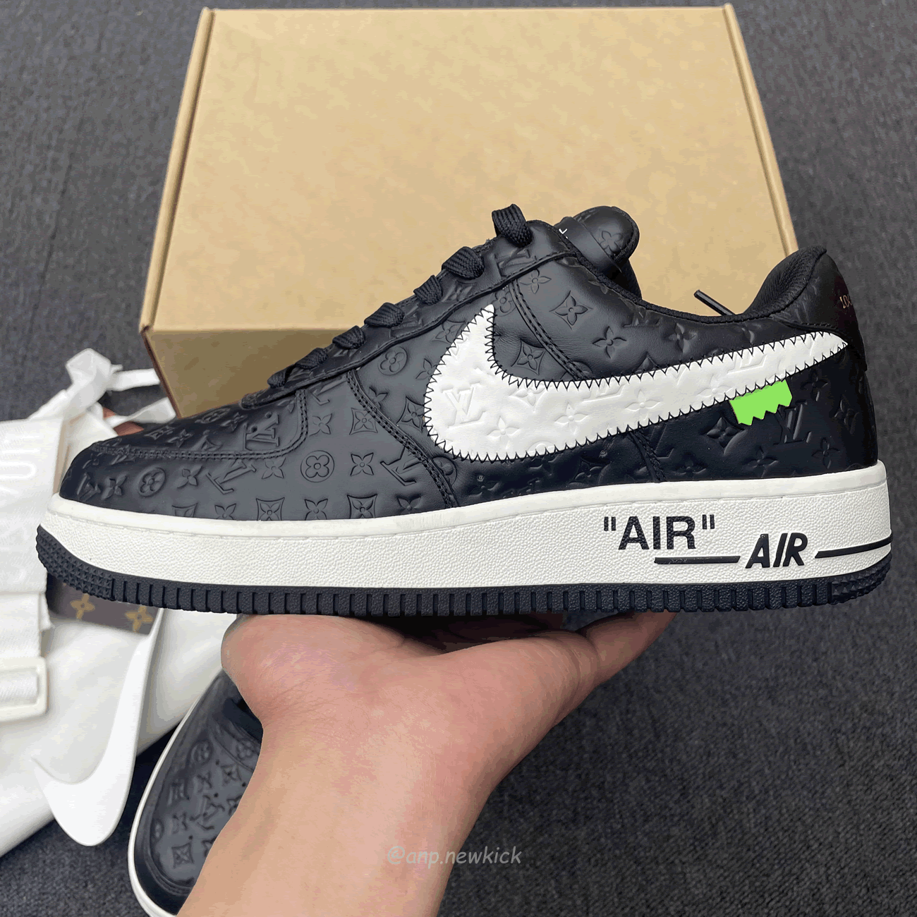 Louis Vuitton Nike Air Force 1 Low By Virgil Abloh White Black (4) - newkick.app