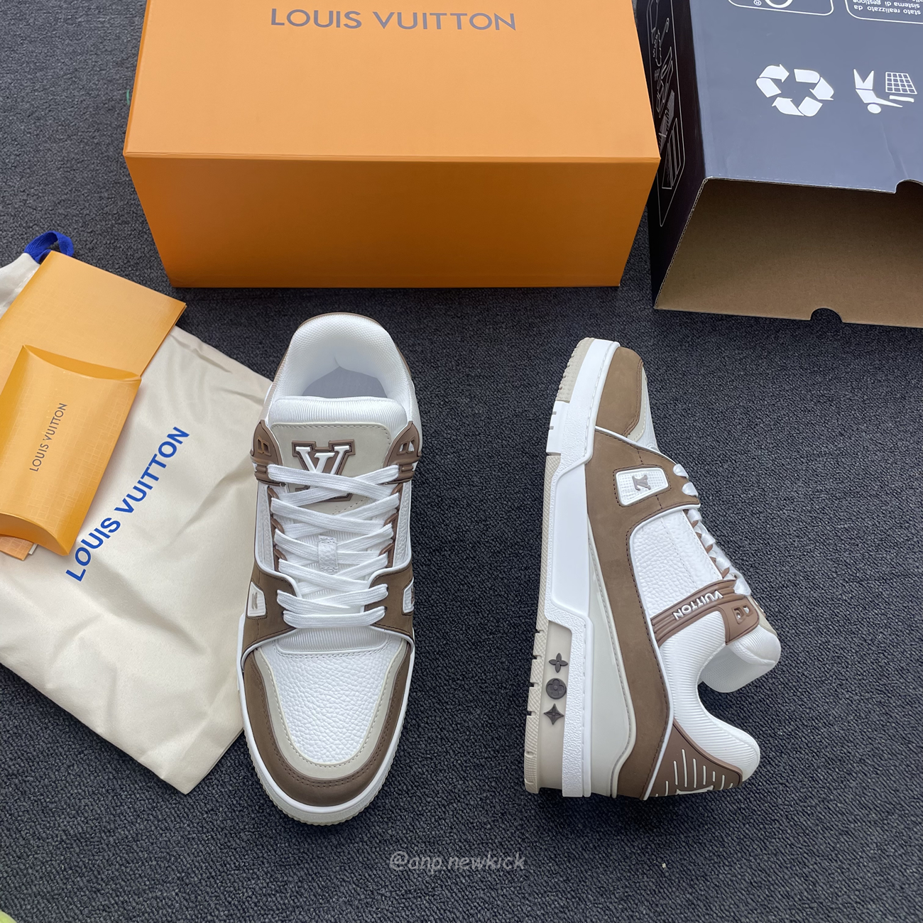 Louis Vuitton Lv Trainer White Brown Ag6u3amdbjn430 (2) - newkick.app