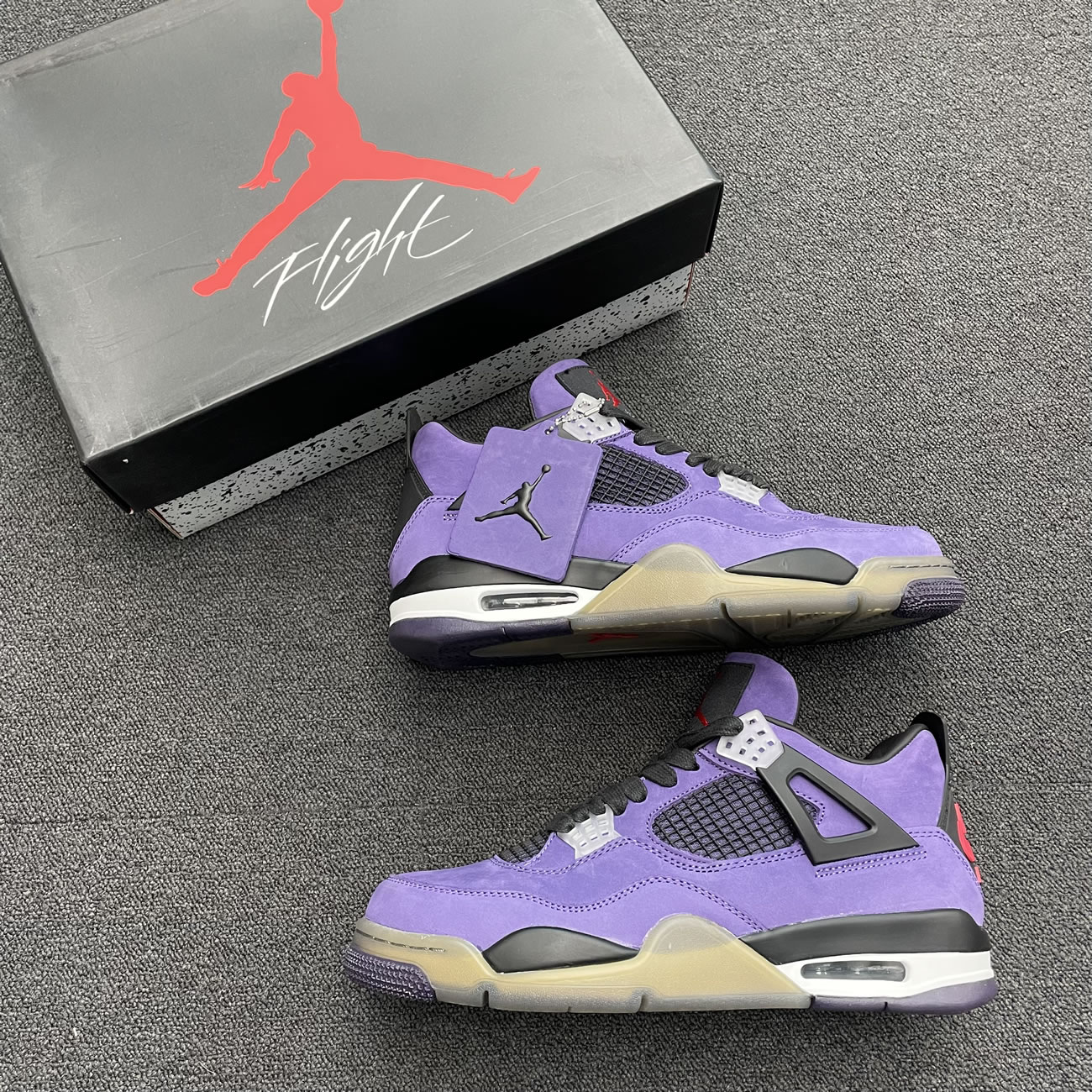 Travis Scott X Air Jordan 4 Retro Purple Aj4 766302 (3) - newkick.app