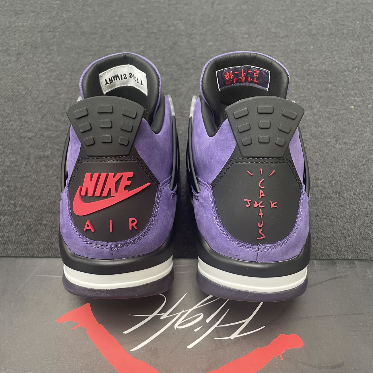 Travis Scott X Air Jordan 4 Retro Purple Aj4 766302 (6) - newkick.app