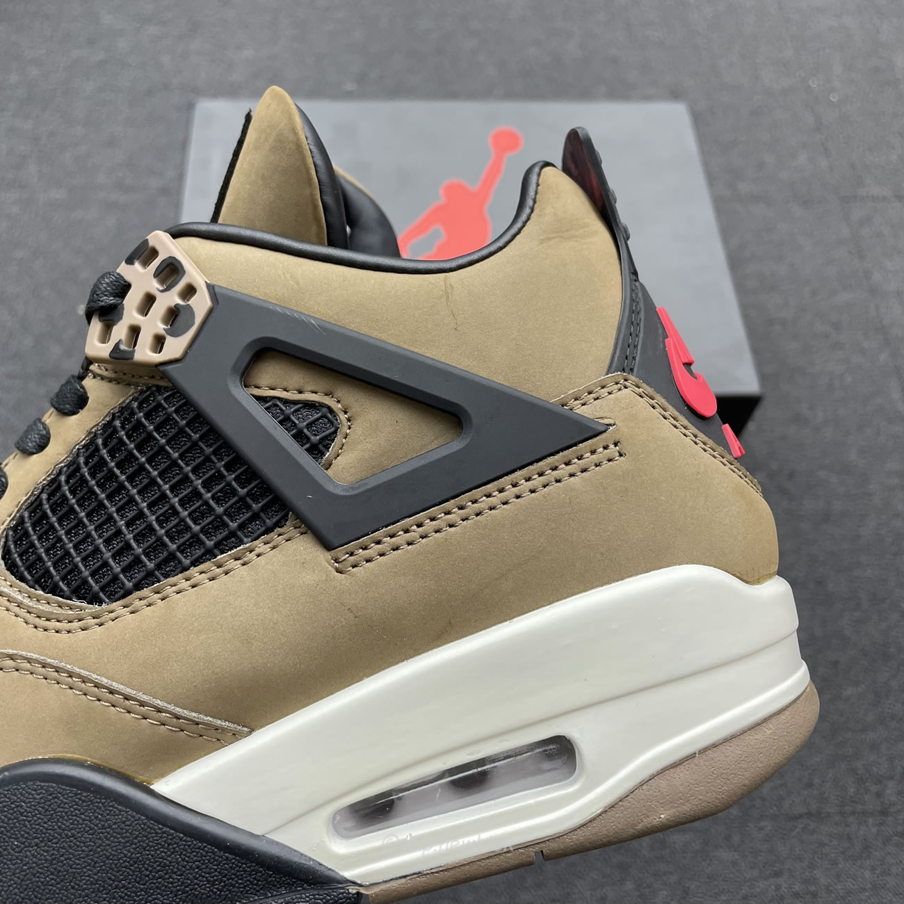 Air Jordan 4 X Travis Scott Olive Grey Black Aj4 882335 (4) - newkick.app