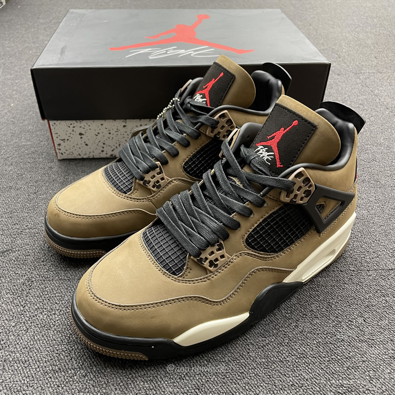 Air Jordan 4 X Travis Scott Olive Grey Black Aj4 882335 (5) - newkick.app