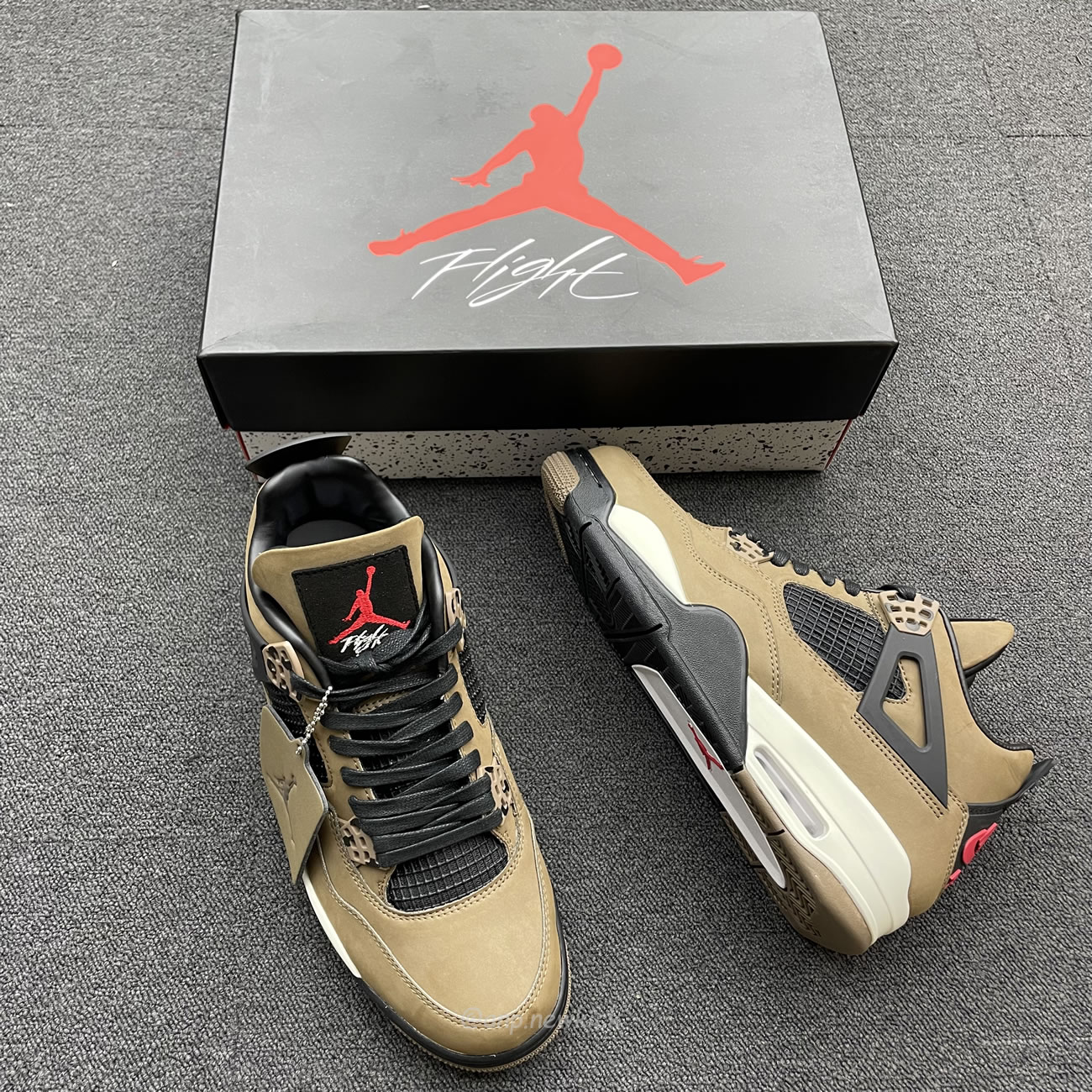 Air Jordan 4 X Travis Scott Olive Grey Black Aj4 882335 (6) - newkick.app