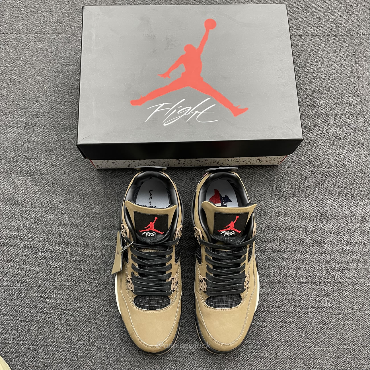 Air Jordan 4 X Travis Scott Olive Grey Black Aj4 882335 (9) - newkick.app