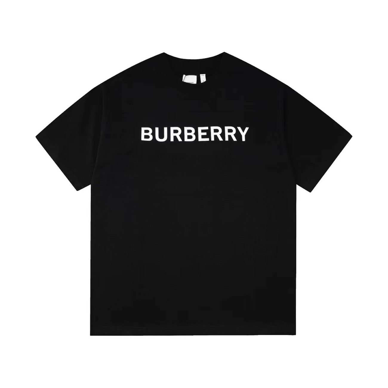 Burberry Logo Print Cotton Oversized T Shirt Black Blue White Aw22 (1) - newkick.app