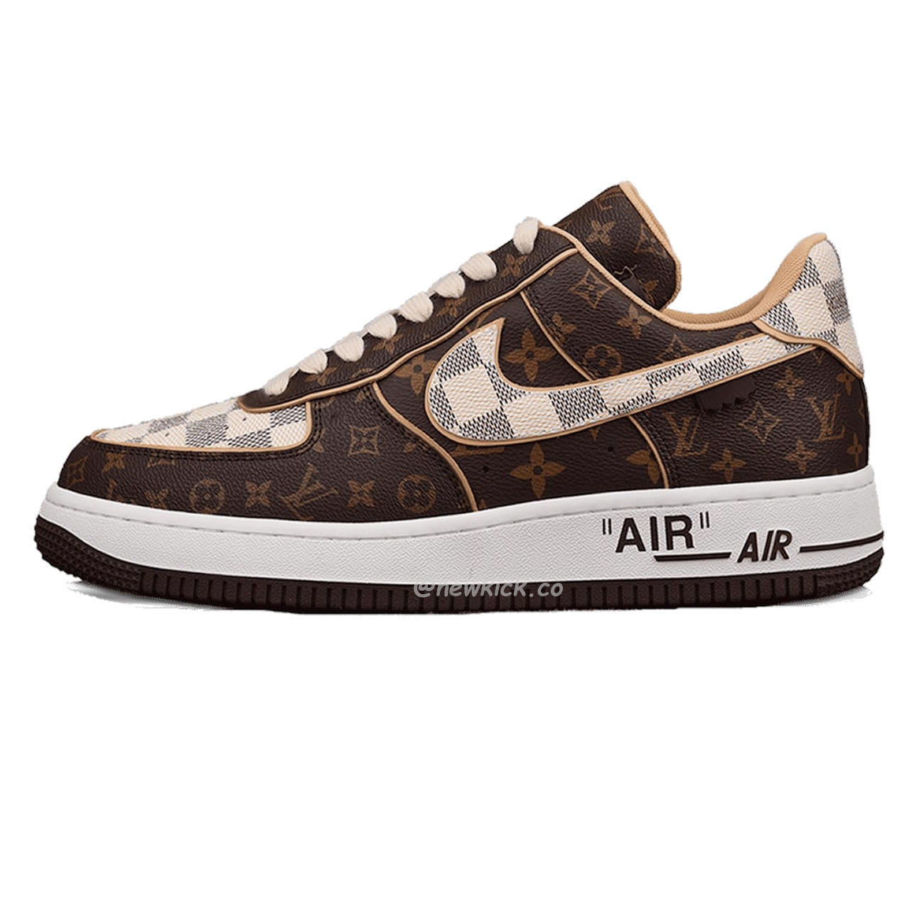 Nike Air Force 1 Low Louis Vuitton Monogram Brown Damier Azur (1) - newkick.app