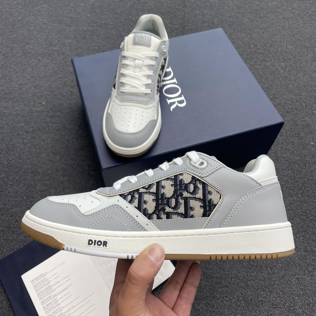 Dior B27 Low Gray White Beige Black 3sn272zir H165 H173 H965 H068 (10) - newkick.app