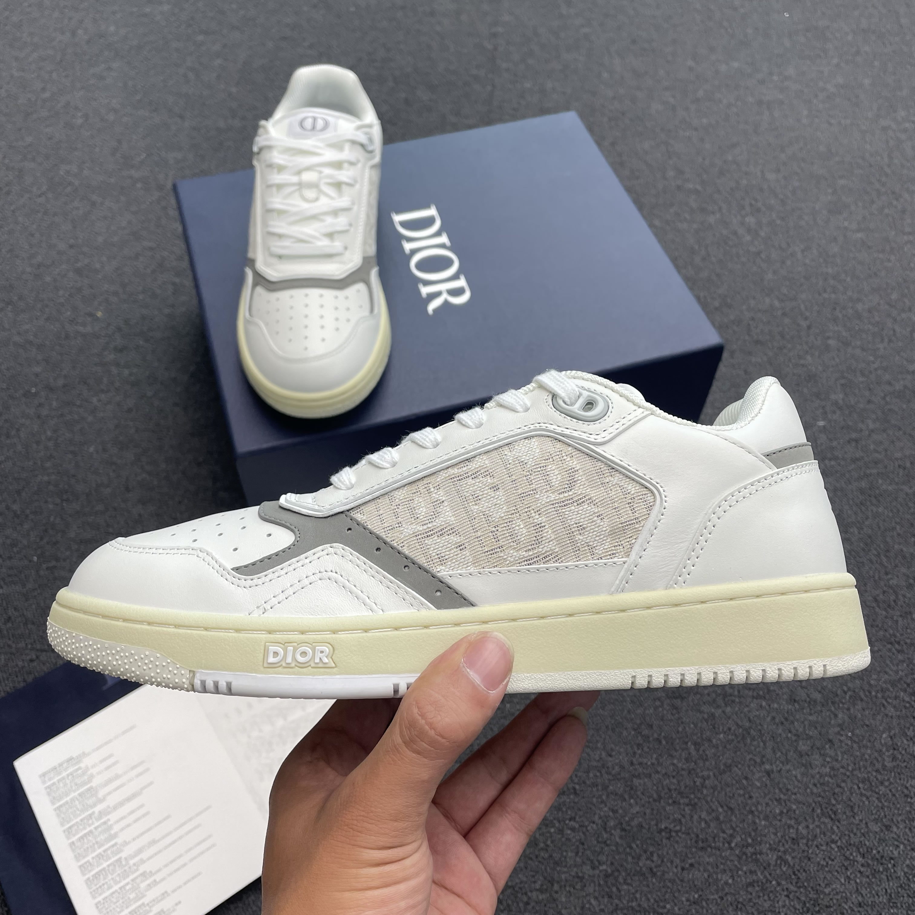 Dior B27 Low Gray White Beige Black 3sn272zir H165 H173 H965 H068 (15) - newkick.app