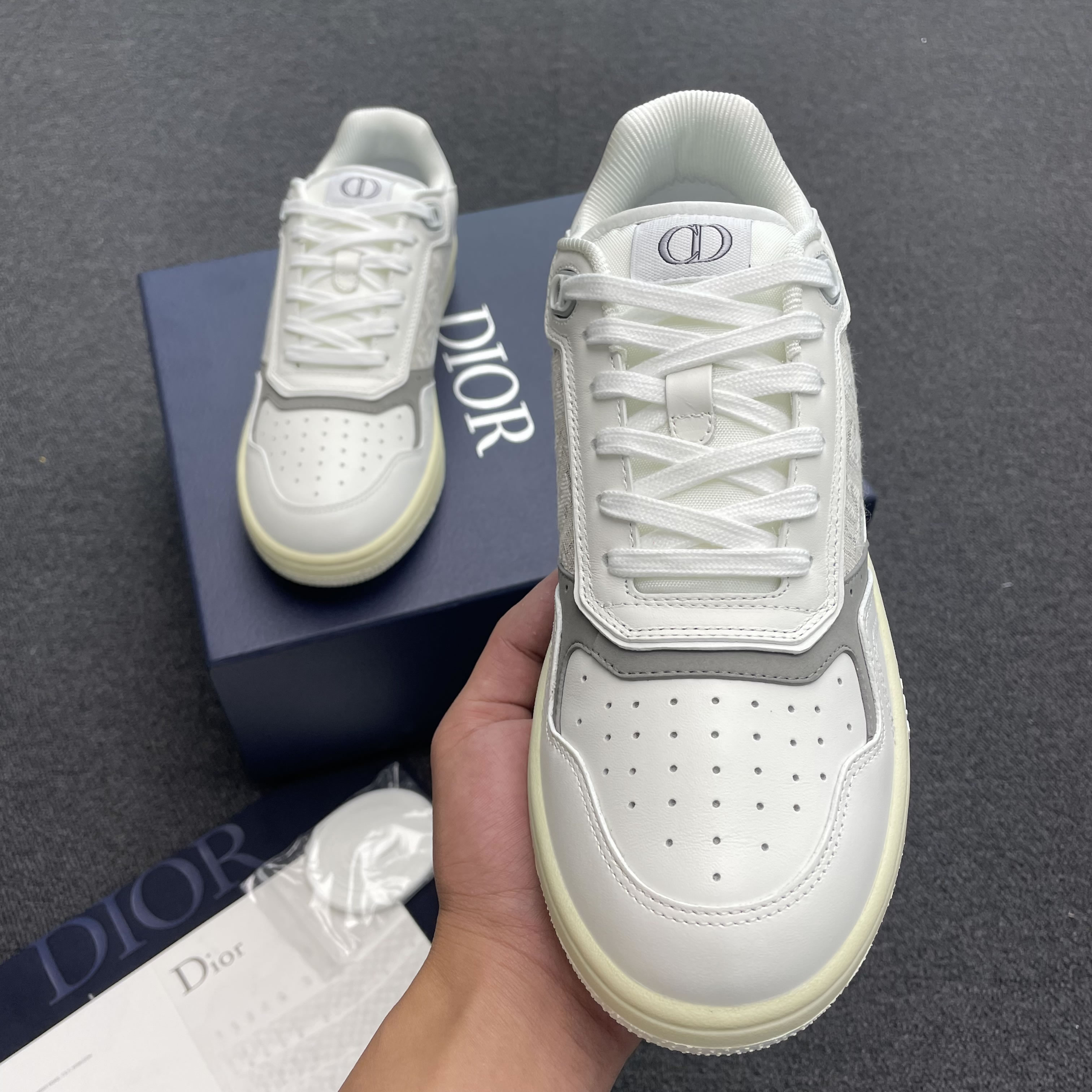 Dior B27 Low Gray White Beige Black 3sn272zir H165 H173 H965 H068 (17) - newkick.app