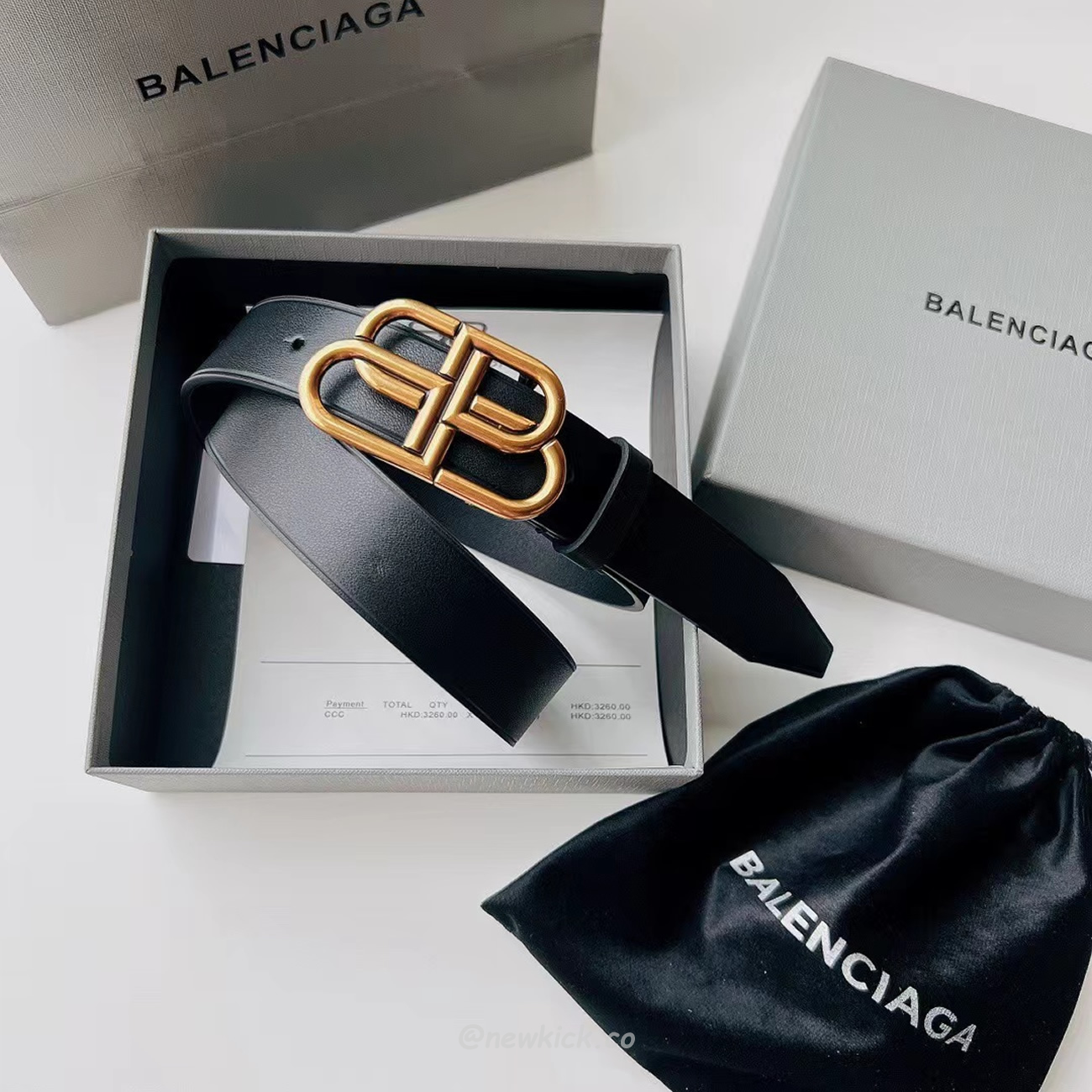 Balenciaga Bb Logo Belt (5) - newkick.app